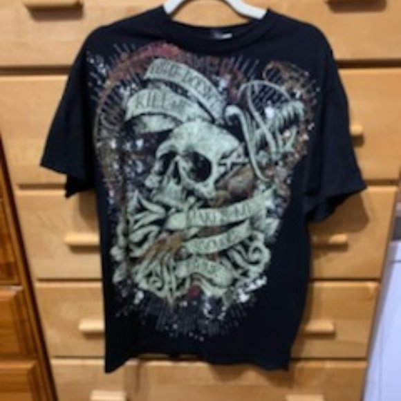 2009 LA Ink &  TM discovery 2009  What doesn't kill  me makes me stronger Tee - Picture 3 of 12